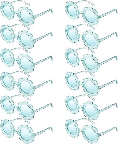 Geyoga 12 Pcs Kids Flower Sunglasses Colored Round Flower Glasses Cute Girls Baby Sunglasses for Outdoor Party Beach Eyewear in Saudi Arabia