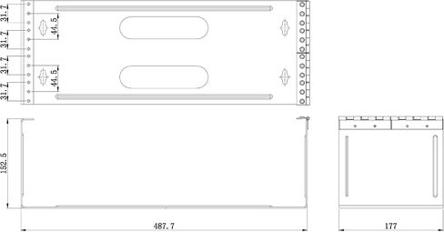 InstallerParts 2U Extendable Hinged Wall Mount Bracket - Extends to a depth of 13.5" in Saudi Arabia