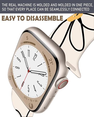 Cute Watch Band Compatible with Apple Watch Band 38mm 40mm 41mm 42mm Men Women,Soft Silicone Strap Replacement Sport Wristbands Compatible with iWatch Ultra Series 9 8 7 6 5 4 3 2 1 SE in Saudi Arabia