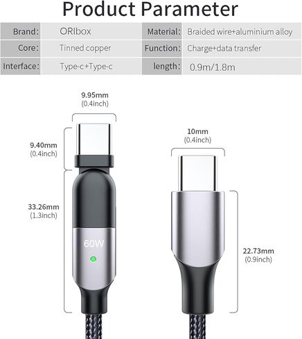 ORIbox USB C Cable for Game,USB Type C Charger Cord,USB-C to USB A Cable Compatible with Samsung Galaxy S22/S22+, S21/S21+ Ultra 5G, S20/S20+ Ultra 5G, Note 20/10, Pixel, Switch & More in Kuwait