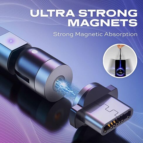 Statik USB-C Magnetic Connector for Magnetic Charging Cable - 3-Pack USB-C Adapter for Cable Charger - Easily Snaps Into Place, Compatible with All Type C Devices in Kuwait