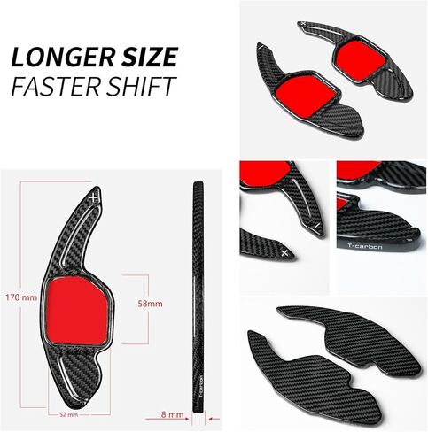 تمديد مجداف شيفتر يناسب مقعد الحمراء أتيكا ليون كوبرا MK3 2023، ألياف الكربون عجلة القيادة مجداف يناسب أودي S6 S7 SQ5 Q3 Q5 2013-2024 A7 RS3 RS5 RS6 RS7 TT TTS 2017 الملحقات in Kuwait