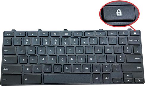 New Keyboard for Dell Chromebook 11 3100 Touch 5190 Touch 3400 3110 0D2DT 00D2DT 03G0H0 US Power Key(Not for 3100 2in1,5190 2in1,3110 2in1) in Kuwait