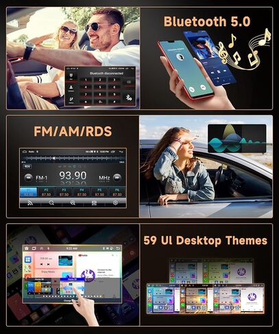 ستيريو سيارة 2G 64G Android 13 لسيارة Mitsubishi Mirage 2012-2016، راديو سيارة بشاشة لمس 9 بوصة من Rimoody مع CarPlay اللاسلكي Android Auto Mirror Link Bluetooth FM/RDS GPS WiFi HiFi SWC Camera in Saudi Arabia