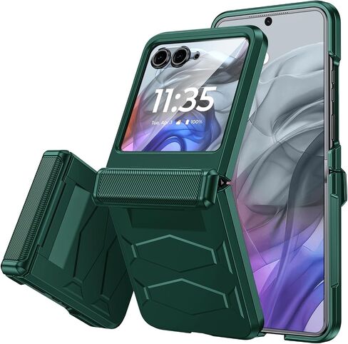Vizvera for Motorola Razr 2025 Case with Hinge Cover,Built-in Screen Protector Shockproof All-Inclusive Smartphone Cover Wireless Charging for Motorola Razr 2025(Black) in Saudi Arabia