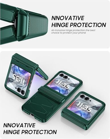 Vizvera for Motorola Razr 2025 Case with Hinge Cover,Built-in Screen Protector Shockproof All-Inclusive Smartphone Cover Wireless Charging for Motorola Razr 2025(Black) in Saudi Arabia