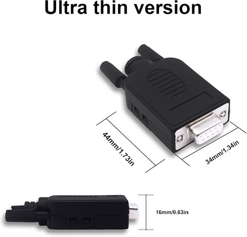 DB9 أنثى موصل Solderless Connector لوحة RS232 D-SUB 9 PIN كتلة المحول التسلسلي مع حزم الحالة 2 (أنثى) in Kuwait