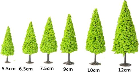 alblinsy 10pcs Green Scenery Landscape Model Cedar Trees Train Scenery Landscape Pine Miniature Diorama Trees Mixed Model for Road Architecture Building DIY Decoration in Kuwait