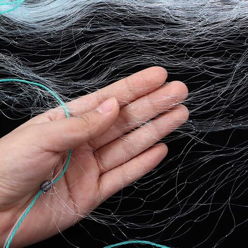 1.5 X 50M 3 Layers Monofilament Fishing Fish Gill Net, Fishing Net, Heavy Fishing Net with Float Fishing Accessories (3 Fingers) in Kuwait