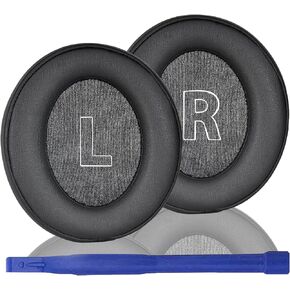 Adhiper Replacement Ear Pads for Anker Soundcore Life Q35/Q30 Headphones, Q30 Earpad Cushions,Protein Leather & Memory Foam Headphone Earpads,Patchwork Ear Pads,Wear Comfortable Headphone Pads(Black)