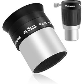 Astromania 1.25" 4-Elements 5X TeleXtender Premium Barlow Lens - Bundle with - 1.25" 4mm Plossl Telescope Eyepiece