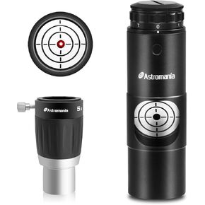 Astromania 1.25" 4-Elements 5X TeleXtender Premium Barlow Lens - Bundle with - Alignment 1.25" Next Generation Laser Collimator