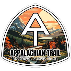 Appalachian Trail National Scenic Trail Sticker 4 Inch - Waterproof Vinyl Decal for Laptop Water Bottle Car Tumbler - Durable Aesthetic Long-Lasting Stickers for Adults ID44990