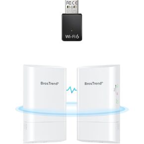 Brostrend AX900 USB WiFi Adapter لجهاز الكمبيوتر المحمول على سطح المكتب ، محول WiFi 6 ، WiFi 6 محول USB 5 جيجا هرتز