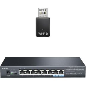 Brostrend AX900 USB WIFI Adapter لجهاز الكمبيوتر المحمول على سطح المكتب ، محول WiFi 6 ، WiFi 6 محول USB 5 جيجا هرتز