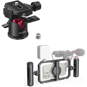 Bundle: SmallRig Mini Ball Head BUT2665+ SmallRig Universal Quick Release Phone Cage Kit Basic 4597