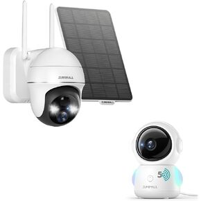 ZUMIMALL 360° Indoor Security Camera, 3MP Baby Monitor Camera, 24/7 Recording Wired Security Camera,360° PTZ Security Cameras Wireless Outdoor