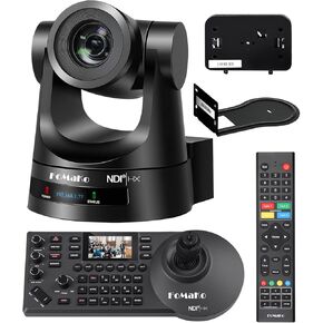FoMaKo NDI PTZ Camera 30X Bundle HDMI 3G-SDI IP PoE HDMI PTZ Camera for Church Worship+NDI PTZ Controller (NDI PTZ Bundle KN30A+KC608N)