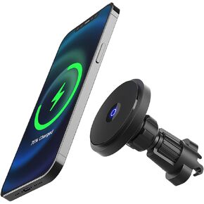 Magsafe Car Mount Charger，【Stronger Magnets】，Car Phone Holder Charger for iPhone 16 Pro Max/16/15/14/13/12,Black