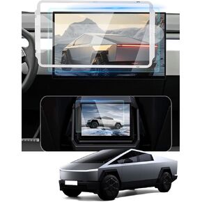 Screen Protector for Tesla Cybertruck Accessories 2PCS, Matte Screen Protector 9H Tempered Glass 18.5’’ & 9.4’’ Front Back, HD Clear, Anti Glare, Anti Fingerprint, Anti Reflective
