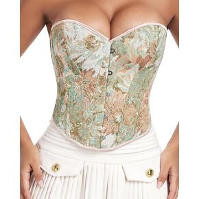 Corset Tops for Women Women's Lace Up Boned Overbust Bustier Lingerie Bodyshaper Top Bodysuit XS S M L XL XXL in Saudi Arabia
