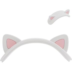 غطاء عقال لـ AirPods Max ، تصميم أذني Cat Cat Cats Sivel Silicone Headphone حماة/وسادة الراحة/حامي وسادة أعلى متوافق مع Apple Airpods Max ، التي توفرها LTGEM (أبيض)