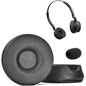 XBERSTAR Engage 75 Earpads for Jabra Engage 55/65/75 Headset Replacement Ear Pads Covers for Jabra Engage 55/65/75 Headphone Ear Cushions (Black)