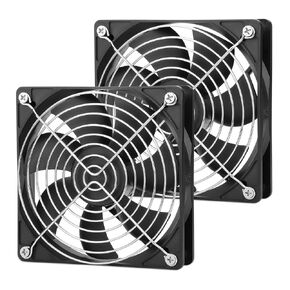 12V DC Cooling Fan 120mm x 25mm 2Pin Brushless Case Fan for PC Desktop Computer Hard Drive Amplifier PSU Powered Supply 2PCS