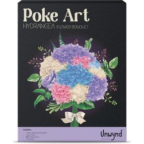 Unwynd Poke Art Flower Bouquet, Mess-Free Arts and Crafts for Adults, DIY Home Décor, Teen Craft Kits, Gifts for Women and Men