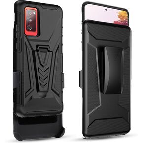 Asuwish Phone Case for Samsung Galaxy S20 FE 5G 6.5 inch with Belt Clip Holster Stand Hybrid Rugged Hard Grade Protective Cell Cover S 20 EF UW S20FE5G S20FE 20S S2O Fan Edition 4G G5 Women Men Black