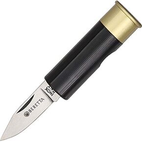 Beretta Shotgun Shell Stainless Steel Hunting Pocket Folding Knife, Green