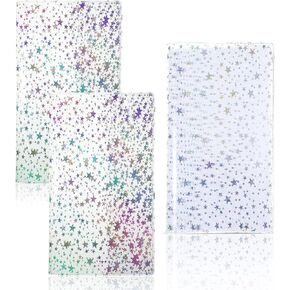 2 Pcs B6 Jelly Cover Transparent B6 Planner Cover Glitter Star B6 Clear Cover for Journal Planners and Notebooks