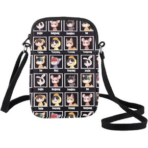BWWKTOP K-Pop Group Crossbody Purse K Pop Music Fans Gifts Music Group Members Canvas Shoulder Bag K-Pop Band Merchandise