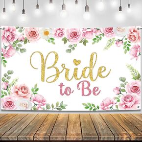 KatchOn Pink Bride to Be Banner - Large, 72x44 Inch | Bridal Shower Backdrop