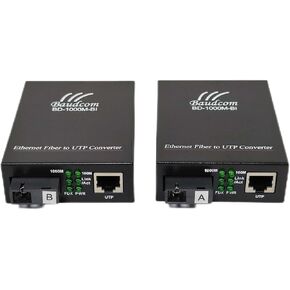 Gigabit Ethernet Fiber Media Converter 10/100/1000M ، SC Sostseiver ، وضع واحد على بعد 20 كم ، RJ45 إلى 1000Base-LX ، BIDI 20km