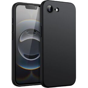JETech Liquid Silicone Case for iPhone 16e 6.1-Inch 2025, Silky Soft Touch Full-Body Protective Phone Case, Anti-Scratch Shockproof Cover with Microfiber Lining (Black)