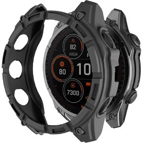 ISABAKE Case Cover Compatible with Garmin Fenix 8 51MM AMOLED, Soft and Flexible Anti Drop TPU Bumper Frame Rugged Replacement Protective Cases for Garmin Fenix 8 51MM AMOLED