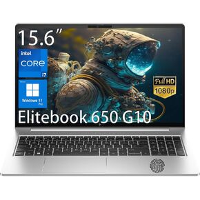 HP Elitebook 650 G10 15.6 Inch FHD Business Laptop, Intel i7-1335U, 10 Core, up to 5 GHz, 64GB DDR4 RAM, 2TB SSD, WiFi 6E, Bluetooth 5.3, Backlit KB, Fingerprint, Windows 11 Pro