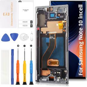 InCell Note 10 LCD Screen Replacement(No Fingerprint Function) for Samsung Galaxy Note 10 with Aura Black Frame N970U N970W N9700 LCD Screen Touch Digitizer Assembly
