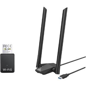 BrosTrend AX900 USB WiFi Adapter for Desktop PC Laptop, Mini WiFi 6 Adapter for Windows 11/10/7, WiFi 6 USB Adapter Dual Band 5GHz 600Mbps 2.4GHz 286Mbps + USB WiFi 6 Adapter AX1800 Long Range