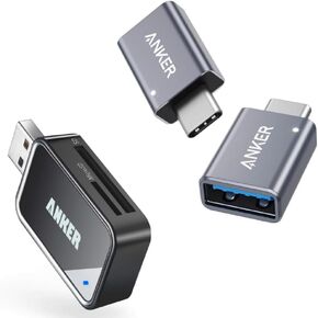 Anker USB 3.0 SD Card Reader&Anker USB C Adapter (2 Pack)