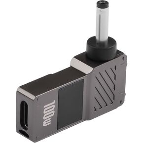 Gintooyun 2PCS USB C إلى TIP TIP شحن محول المحول 100W 5A نوع الكمبيوتر المحمول C المدخلات الإناث إلى الزاوية اليمنى محول قابس مستطيل زاوية النحافة لـ E440 E450 E560 E560 T430 T440 T440S (مقبس مربع) in Kuwait