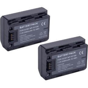 2-Pack NP-FZ100 Batteies for Sony A1, Alpha A7C, A7C II, A7CR, A7III, A7IV, A7R III, A9, A9 II, A7R3, A6600, A7R V,A7R IV, Alpha 9, Alpha 9R, Alpha A9R, Alpha A9 II, Alpha 9S, FX3, FX30, ZE-V1 Cameras