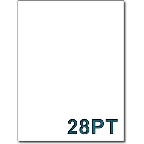 8.5x11 لوحة دعم (25 قطعة) - كرتون 28pt سميكة مع جوهر أبيض صلب - صور استثنائية للفياب/تعبئة المنتجات لمدة 8 1/2 "× 11"