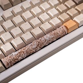 Artisan Keycaps - Loong Pillar 6.25U Spacebar Resin Custom Handmade Keycaps for Mechanical Keyboard (White Jade-6.25U for Spacebar)
