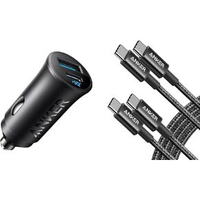 Anker USB-C Car Charger, 30W 2-Port Type-C Car Adapter with USB C Cable