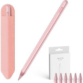 Stylus Pen for Apple iPad - iPad Pencil with Pencil Holder， Palm Rejection， iPad Stylus Pen Compatible with iPad Pro 11/12.9(2018-2022) +6 Pack Replacement Tips for Apple Pencil 1st/2nd Generation