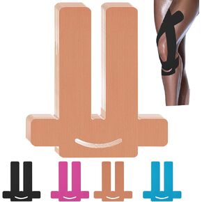 12 Count Precut Kinesiology Tape for Knees, Waterproof Knee Tape for Knee Pain Relief Pre Cut, Original Cotton Athletic Tape, Durable Knee Tape for Sports and Long-Lasting Support (Mix)