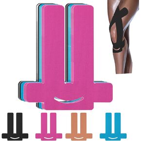 12 Count Count Precut Kinesiology for Knees ، شريط الركبة المقاوم للماء لتخفيف آلام الركبة مسبقًا ، شريط قطني أصلي ، شريط ركبة متين للرياضة والدعم طويل الأمد (MIX) in Kuwait