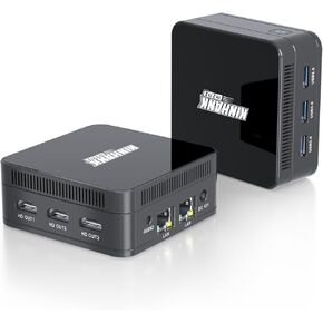 Mini PC ، Alder Lake N100 (حتى 3.4 جيجا هرتز) ، Windows 11 Pro OS ، 16 جيجا بايت DDR5 RAM 512GB M.2 SSD ، عرض شاشة ثلاثية 4K UHD ، كمبيوتر سطح المكتب المصغر ، Gigabit Ethernet ، WiFi6/BT5.2 ، للشركة ، المنزل ، المكتب ، المكتب ، المكتب
